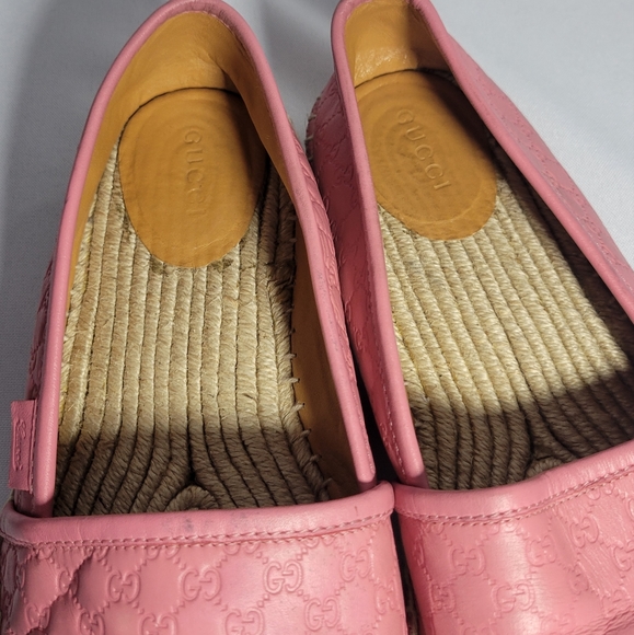 GUCCI PINK LEATHER ESPADRILLES - Picture 4 of 5